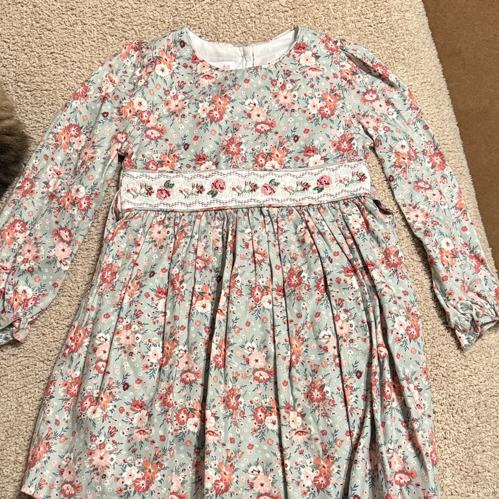 Bonnie Jean Floral Print Long Sleeve Dress